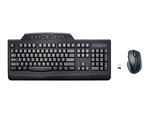 Kensington Pro Fit Wireless Media Desktop Set Ergonomic Keyboard and Mouse Combo, Black (K72408US)