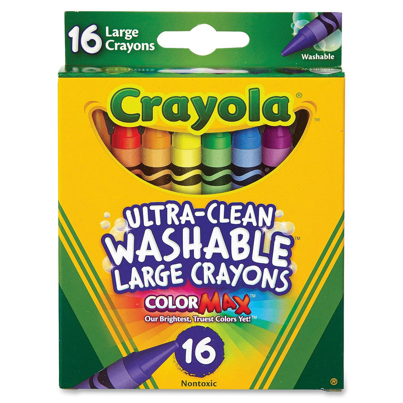 Crayola Washable Crayons, 16 / Box (52-3281)