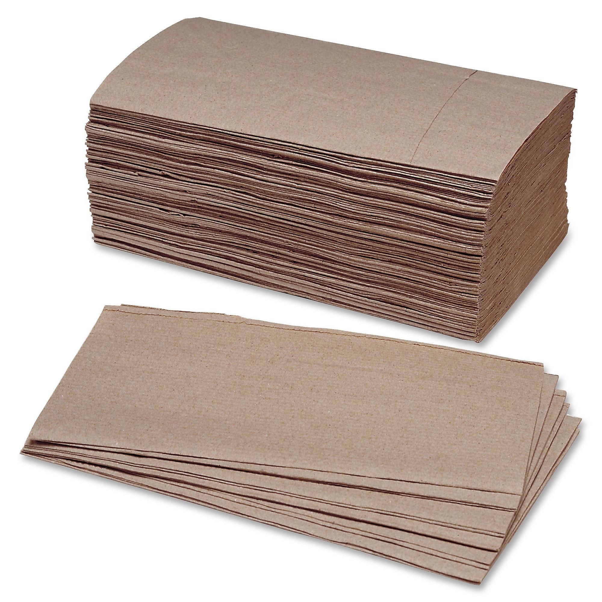 AbilityOne SKILCRAFT Single Fold Kraft Paper Towels, 250 Sheets Per Bundle, 4000 / Box