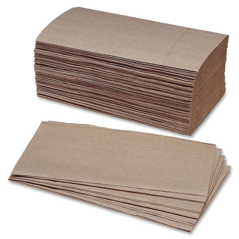 AbilityOne SKILCRAFT Single Fold Kraft Paper Towels, 250 Sheets Per Bundle, 4000 / Box