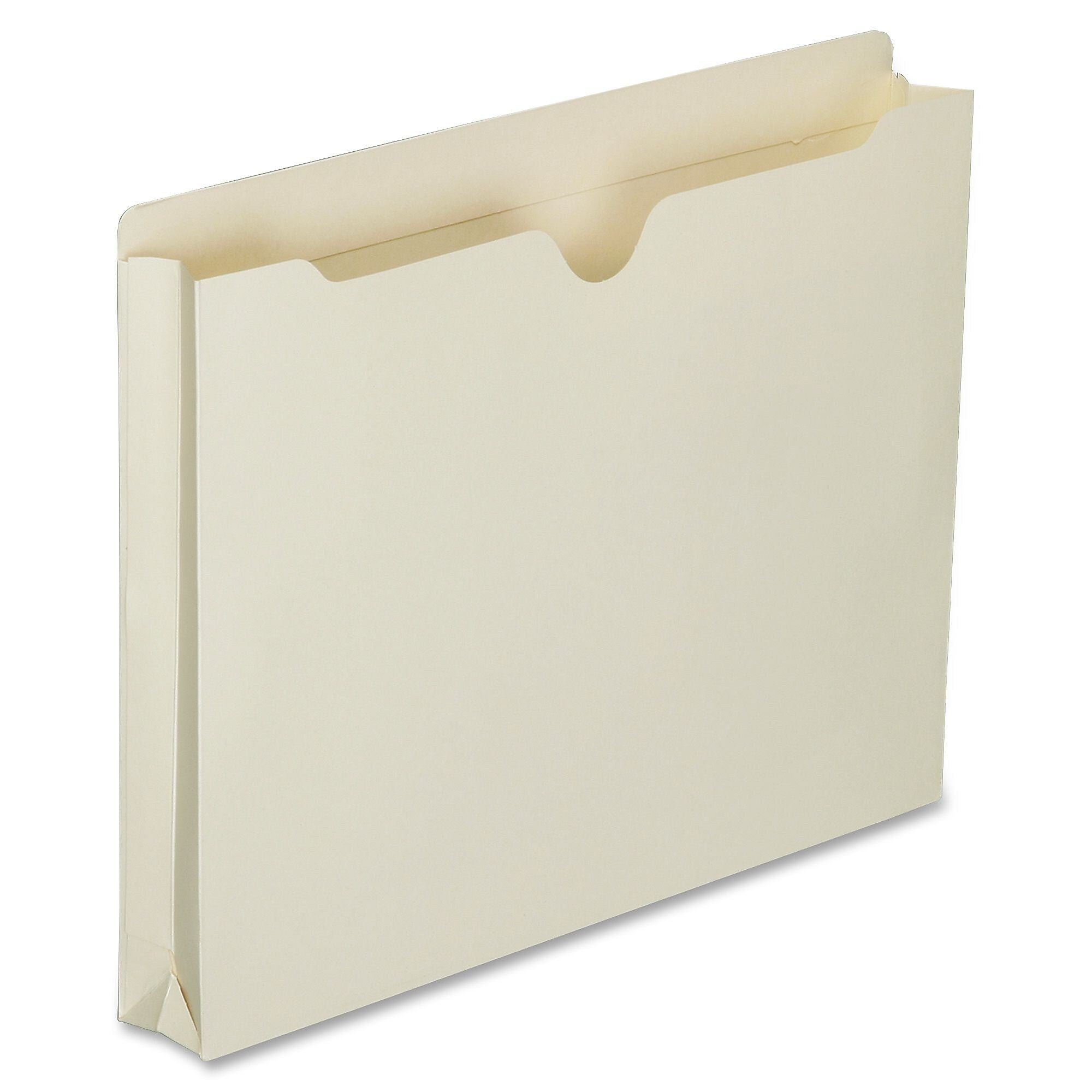 AbilityOne SKILCRAFT Double-plyTab Expanding Manila File Jackets, Letter, Recycled, 50 / Box