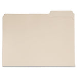 SKILCRAFT 1/3-cut Position-3 Tab Manila File Folders, Letter, Manila, Recycled, 50 / Box