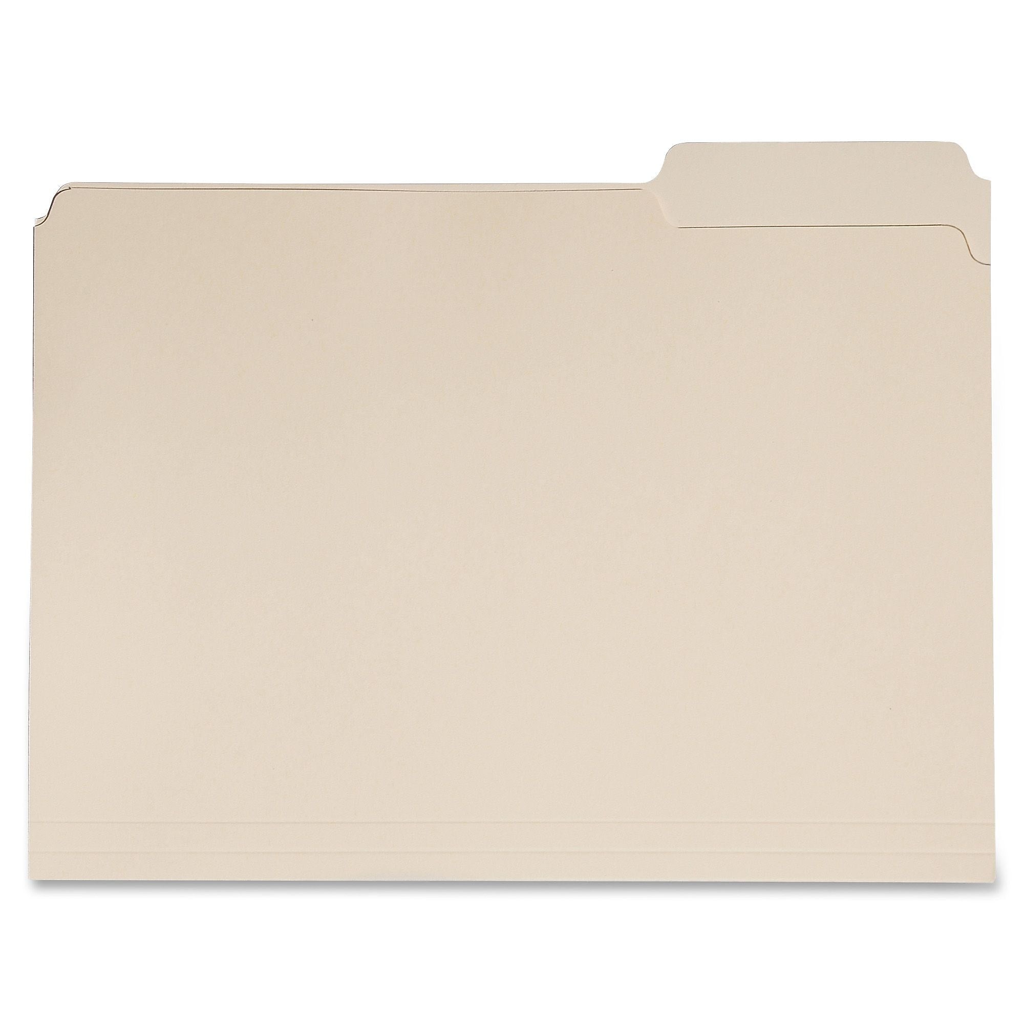 SKILCRAFT 1/3-cut Position-3 Tab Manila File Folders, Letter, Manila, Recycled, 50 / Box