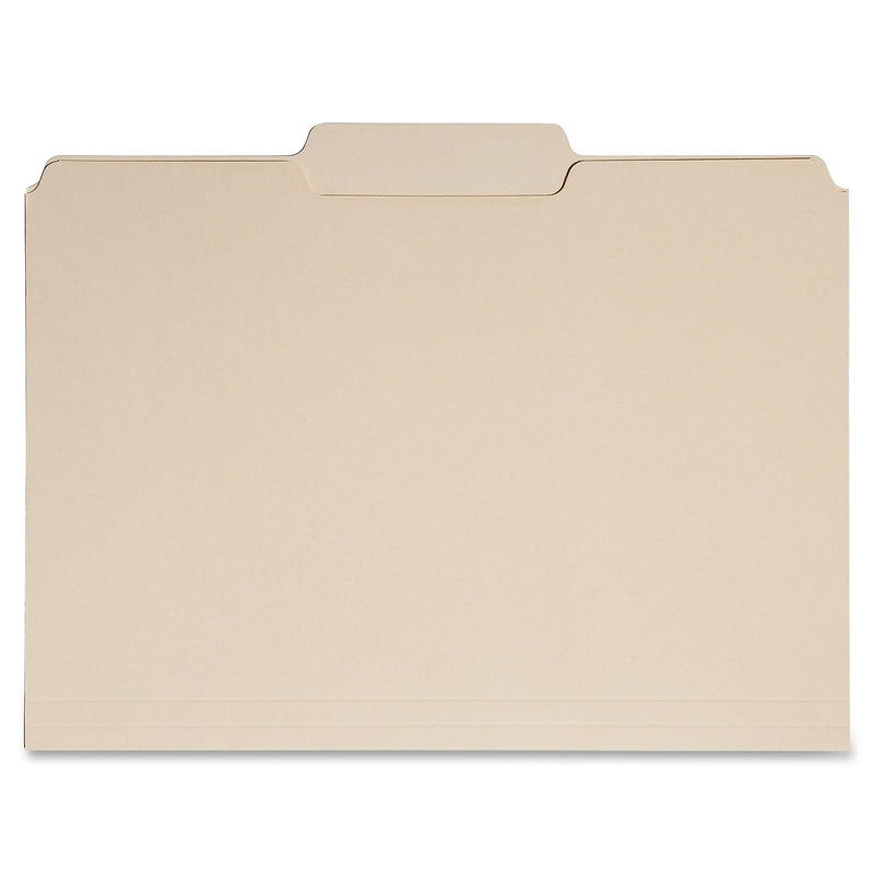 SKILCRAFT 1/3-cut Position-2 Tab Manila File Folders, Letter, Manila, Recycled, 50 / Box