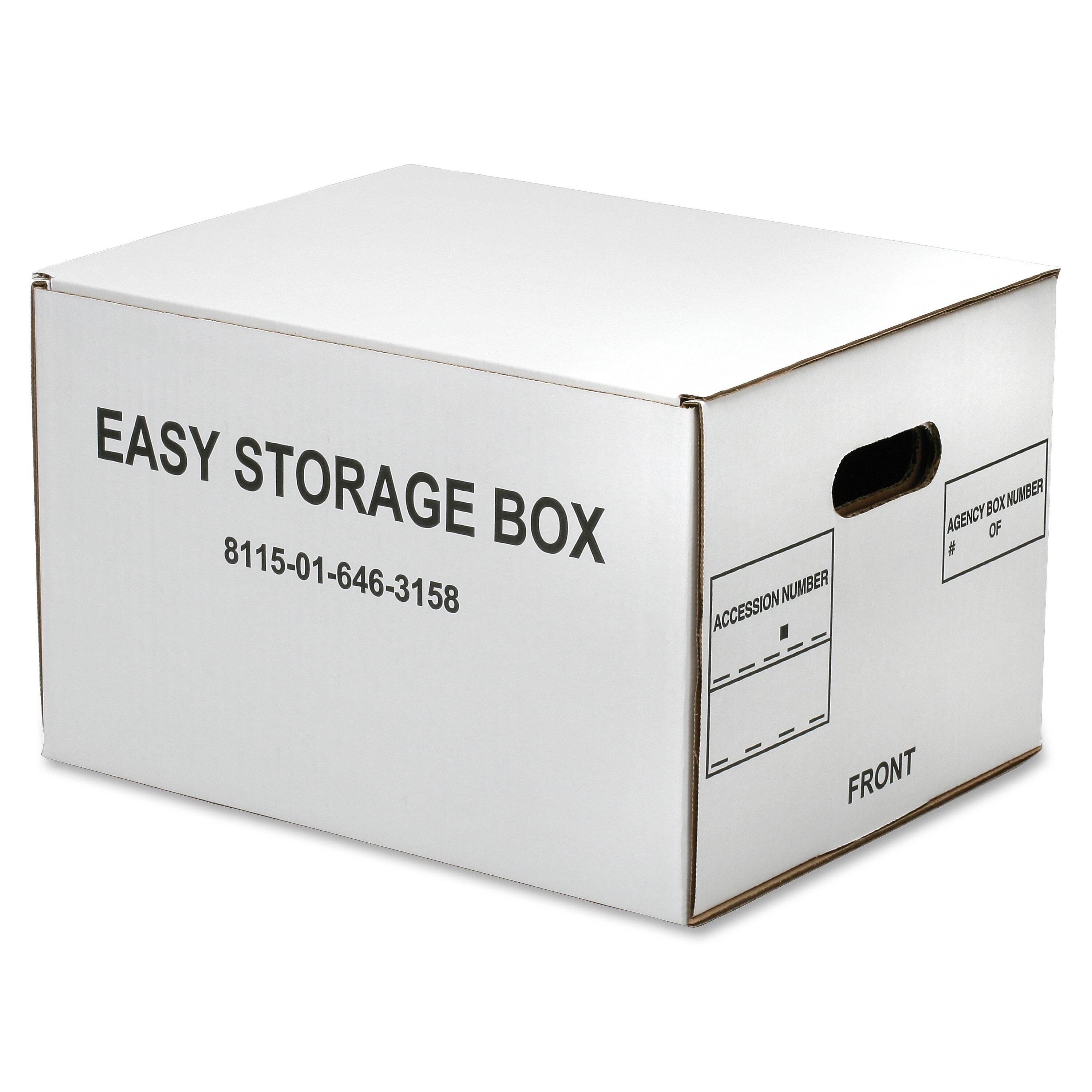 AbilityOne SKILCRAFT Easy Storage Box, External Dimensions: 14.8"W x 9.5"D x 12"H, LTR/LGL Media Size Supported, Recycled, 12/CT