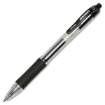 AbilityOne SKILCRAFT Zebra Fine Point Retractable Gel Pen, Black Gel, based Ink, Clear, Black Barrel, 12/DZ