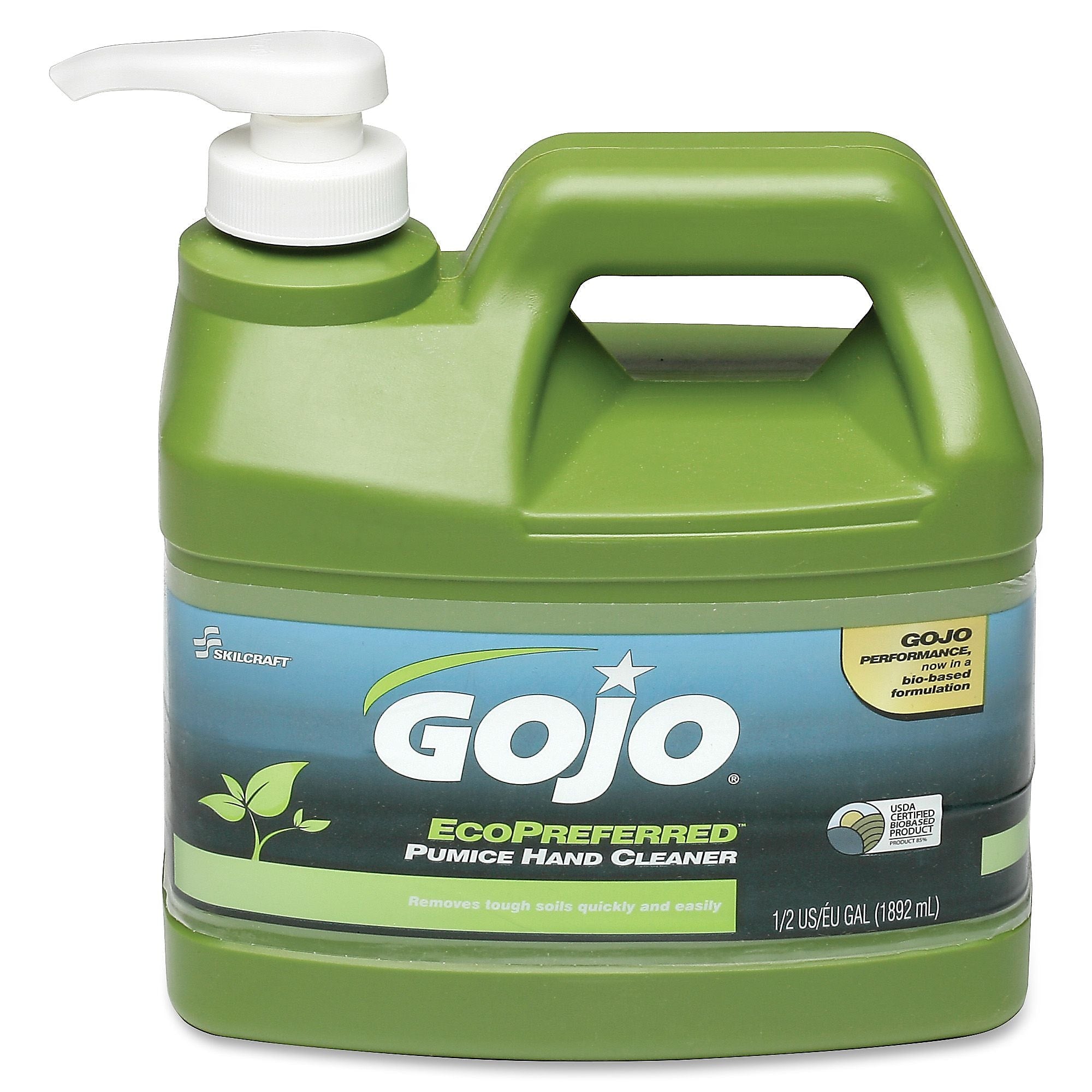 AbilityOne GOJO SKILCRAFT EcoPreferred Pumice Hand Cleaner, Lime Scent, 1 gal, 6 / Box