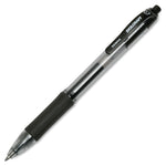 AbilityOne SKILCRAFT Zebra Med. Point Retractable Gel Pen, Black Gel, based Ink, Clear, Black Barrel, 12 /Dz