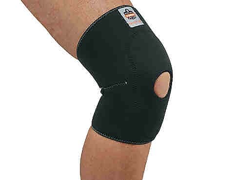 Ergodyne® ProFlex® Knee Sleeve With Open Patella/Anterior Pad, Black, XL