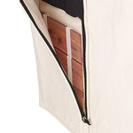 Household Essentials Zippered Hanging Dress Suit Protector, Natural Canvas (3392-1)
