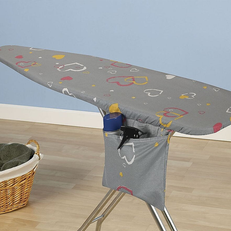 Household Essentials Ultra Sparkle Hearts Ironing Board Cover & Pad, 18"W x 58 1/2"L, (7001-1)
