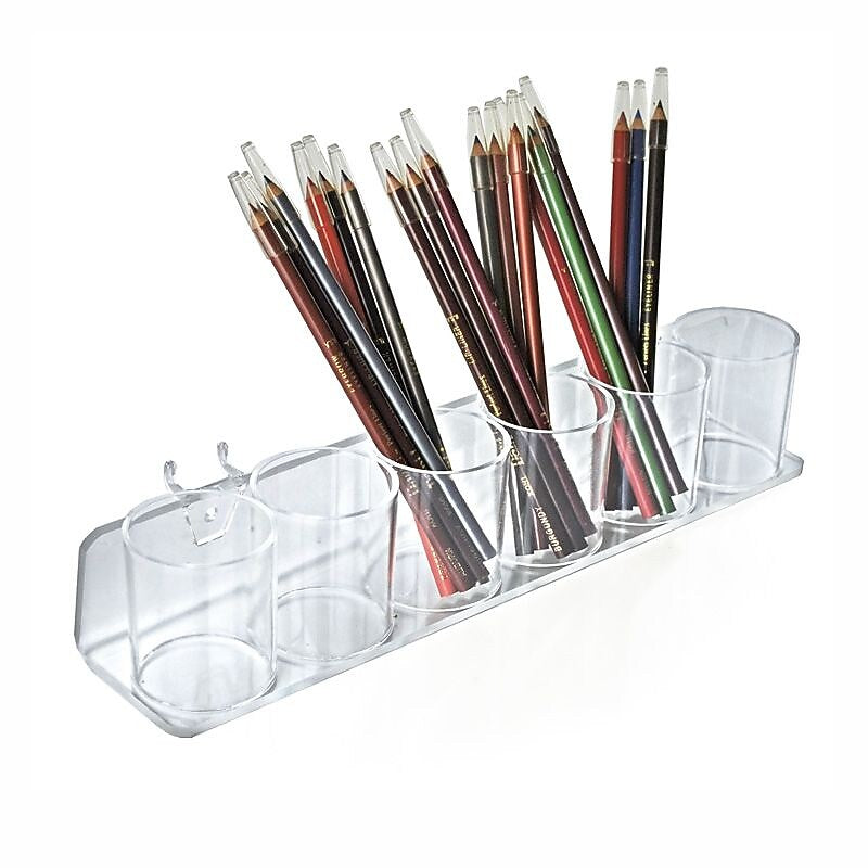 Azar® 6 Cup Display Tray For Pegboard/Slatwall, Clear, 2/Pk