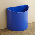Safco Desk-Side Recycling Receptacle Plastic Trash Can with no Lid, Black/Blue, 3 gal. (9927BB)
