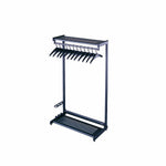 Quartet® Two-Shelf Garment Rack, Freestanding, Black, 12 Hangers Included, 48"W x 61.5"H