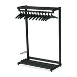 Quartet® Two-Shelf Garment Rack, Freestanding, Black, 12 Hangers Included, 48"W x 61.5"H