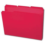 Smead Poly File Folder, 1/3-Cut- Tab Letter Size, Red, 24 per Bx (10501)
