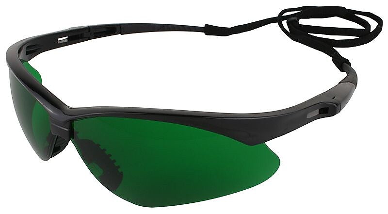 Nemesis V30 Safety Glasses, Wraparound, Green Lens (25692)
