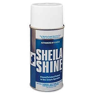 Sheila Shine Stainless Steel Cleaner & Polish, Aerosol, 10 Oz., 12/Carton (SSI1CT)