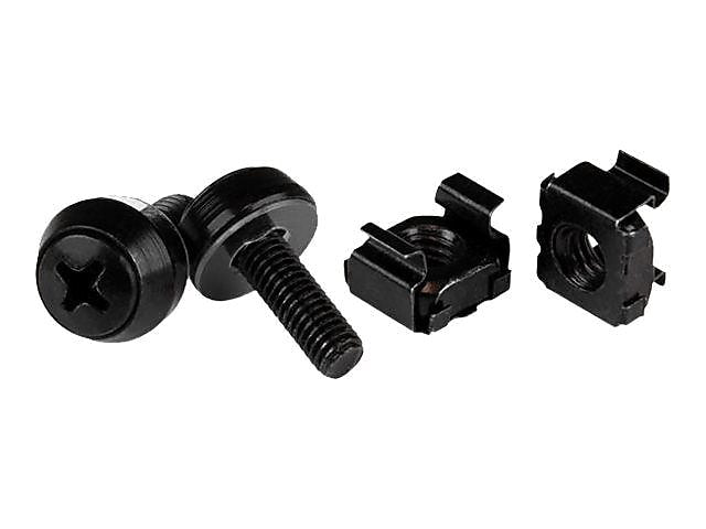 StarTech Screws and Cage Nut, Black, 100/Pack (CABSCREWM52B)