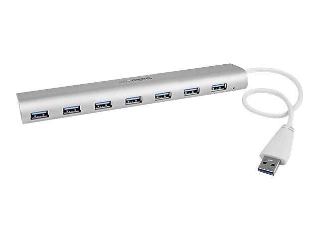 StarTech 38.6" Type-A USB Female/Male Hub, Silver/White (ST73007UA)