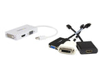 StarTech MDP2VGDVHDW 10.6" Mini DisplayPort to VGA/DVI/HDMI Travel Audio/Video Adapter, White