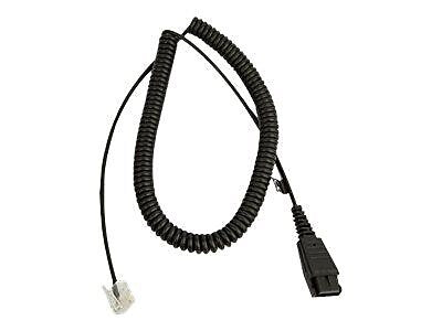 Jabra 8800-01-89 2m RJ-9/Quick Disconnect Data Transfer Cable, Black