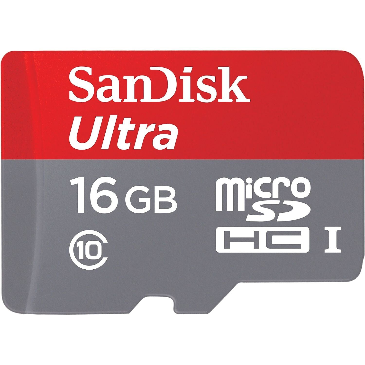 SanDisk Ultra 16GB SDHC Memory Card with Adapter, Class 10 (SDSQUNC-016G-AN6MA)