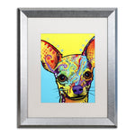 Trademark Fine Art ''Chihuahua'' by Dean Russo 16" x 20" White Matted Silver Frame (ALI0237-S1620MF)