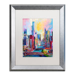 Trademark Fine Art ''Chicago 3'' by Richard Wallich 16" x 20" White Matted Silver Frame (ALI0331-S1620MF)