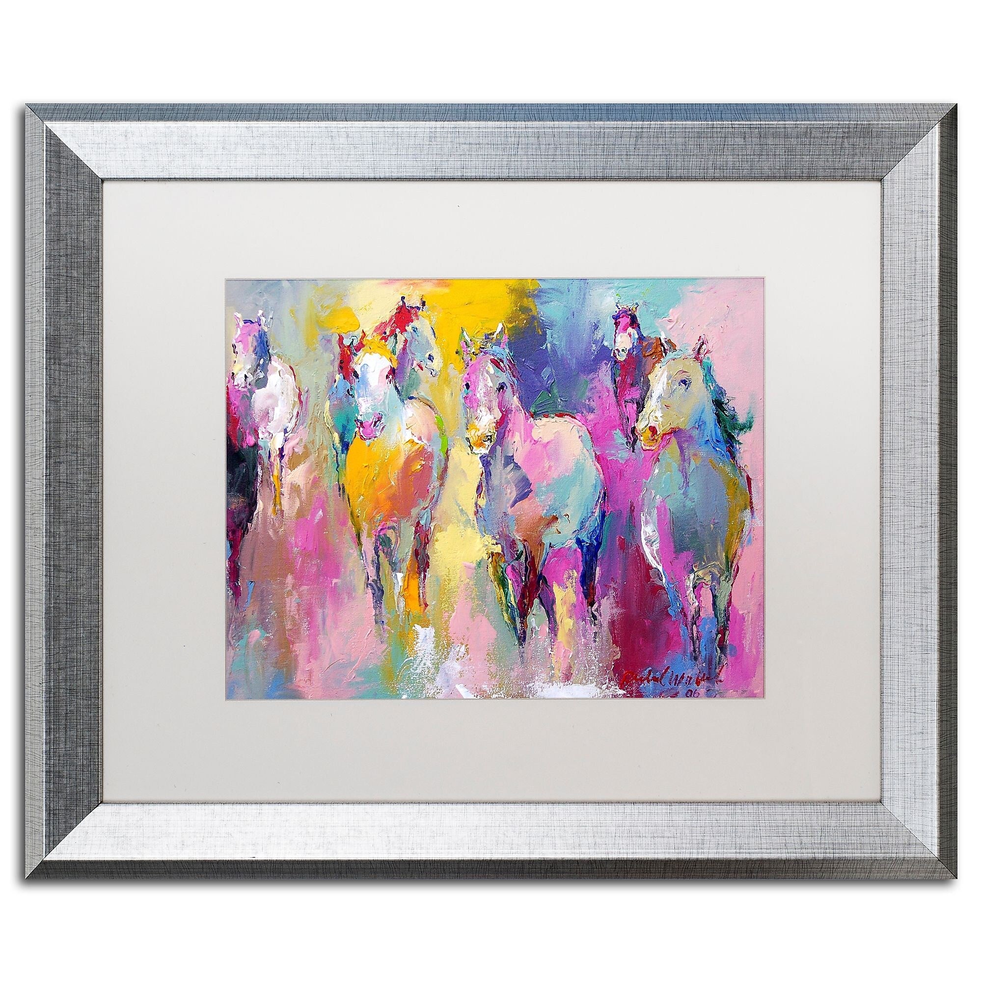 Trademark Fine Art ''Wild'' by Richard Wallich 16" x 20" White Matted Silver Frame (ALI0361-S1620MF)