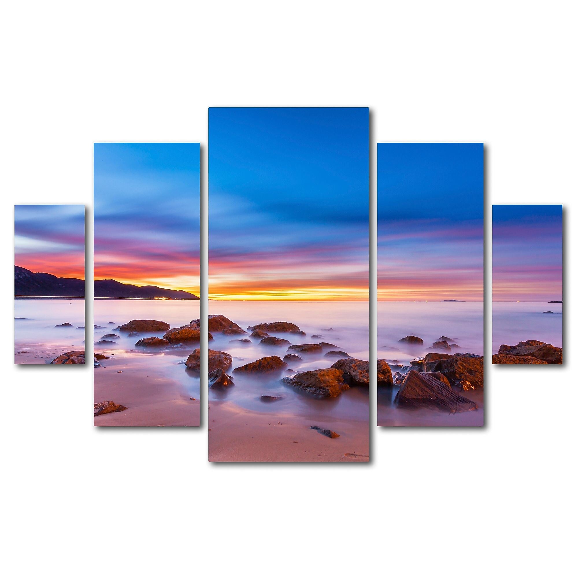 Trademark Fine Art ''Mussel Shoals Morning'' by Chris Moyer 3.3' x 4.8' Multi Panel Art Set (ALI0764-P5-SET)