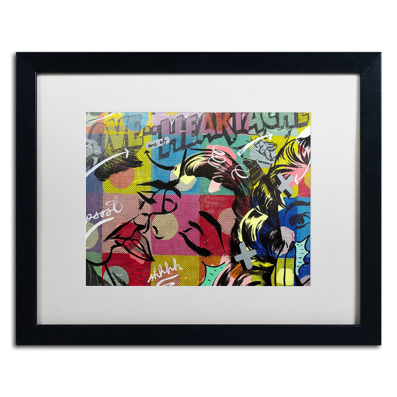 Trademark Fine Art ''Fearless Heartache'' by Dan Monteavaro 16" x 20" White Matted Black Frame (ALI0954-B1620MF)
