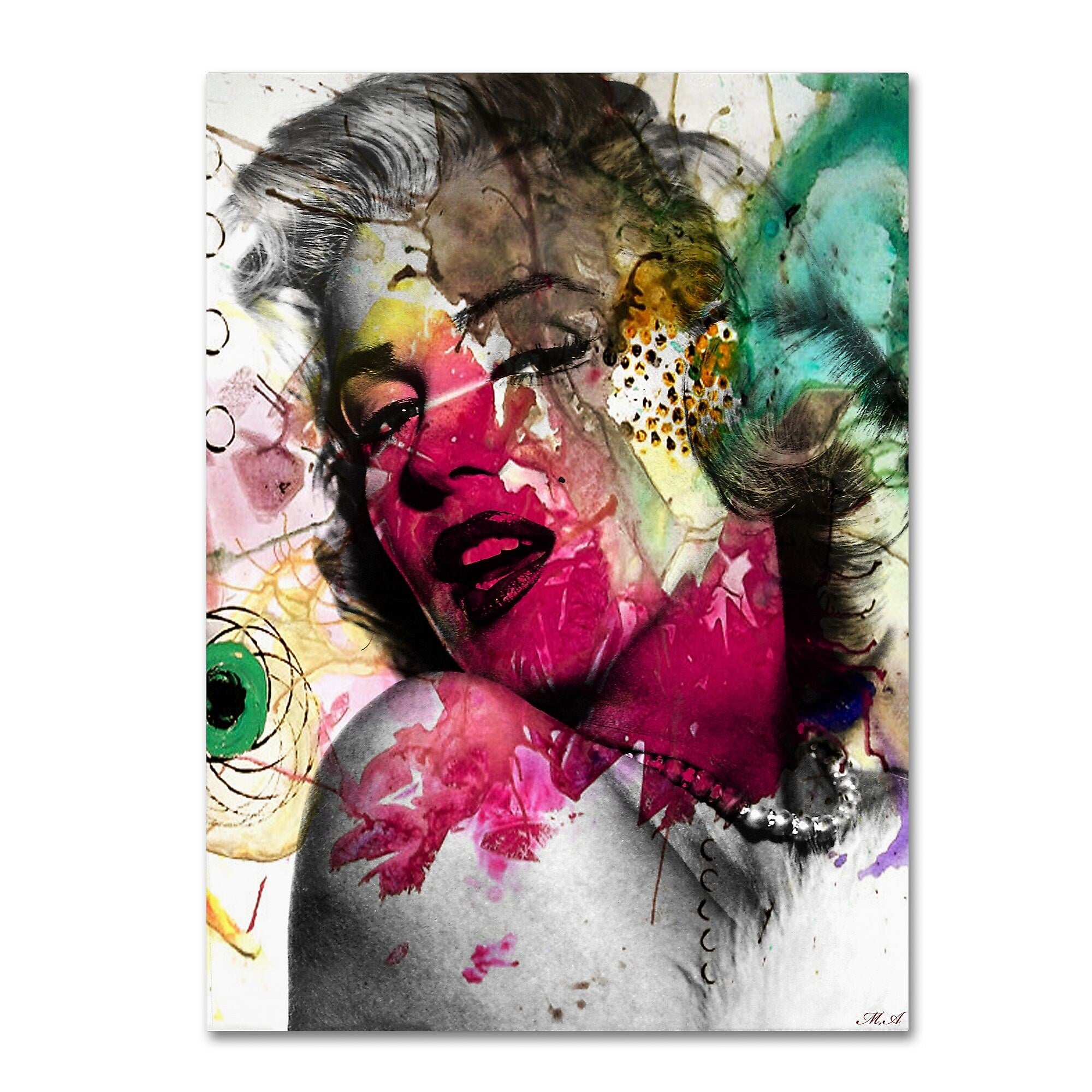 Trademark Fine Art ''Marilyn Monroe II'' by Mark Ashkenazi 35" x 47" Canvas Art (ALI1008-C3547GG)