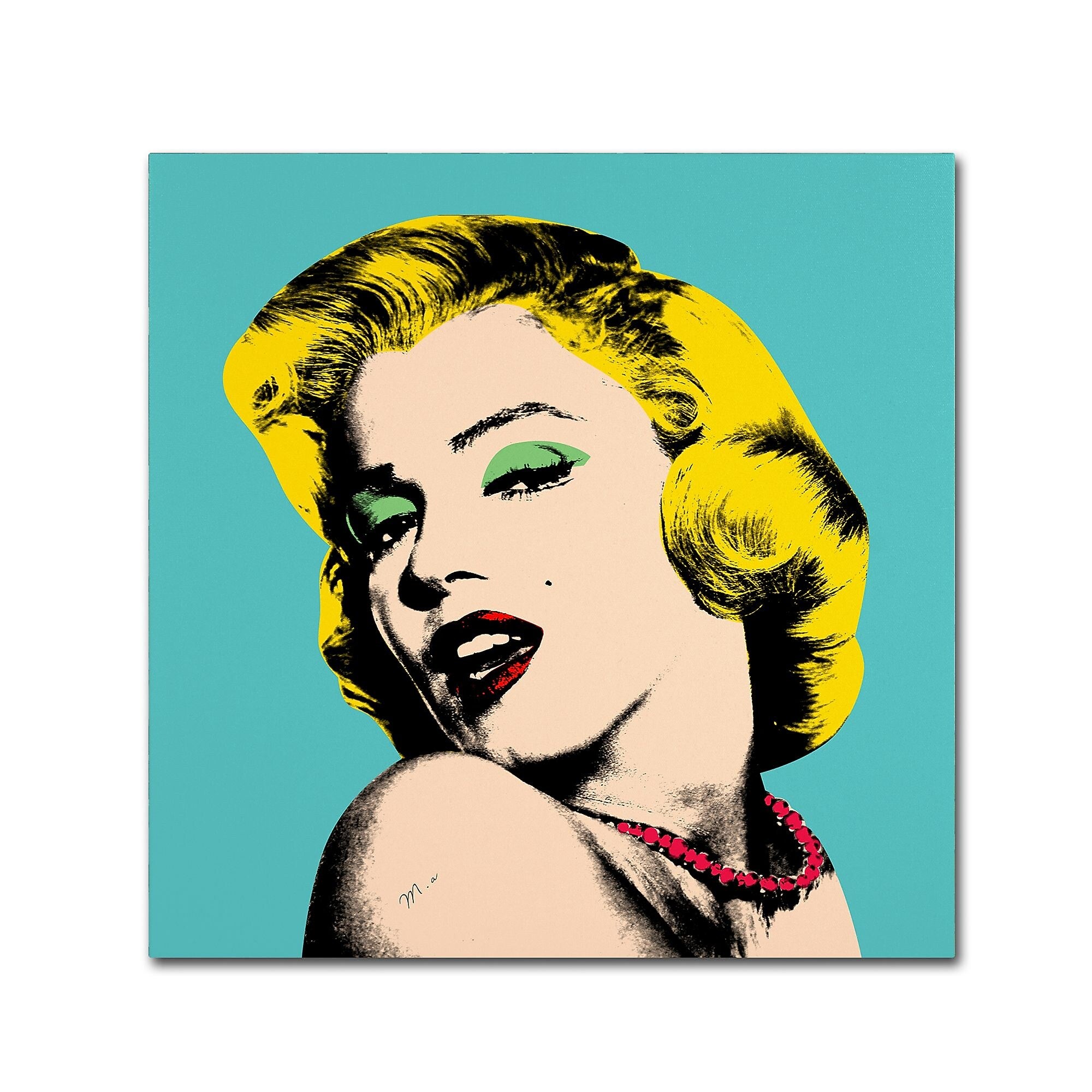 Trademark Fine Art ''Andy Warhol'' by Mark Ashkenazi 18" x 18" Canvas Art (ALI1014-C1818GG)