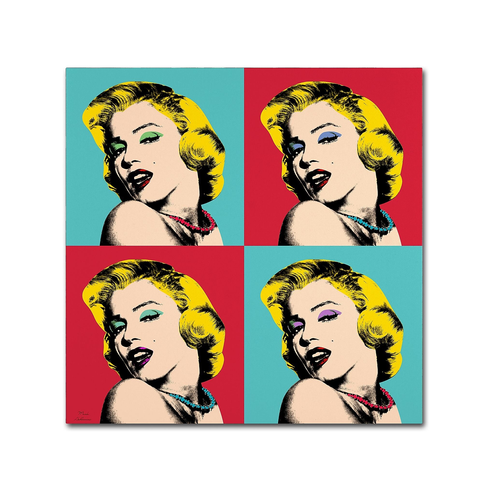 Trademark Fine Art ''Pop Art Collage'' by Mark Ashkenazi 35" x 35" Canvas Art (ALI1015-C3535GG)