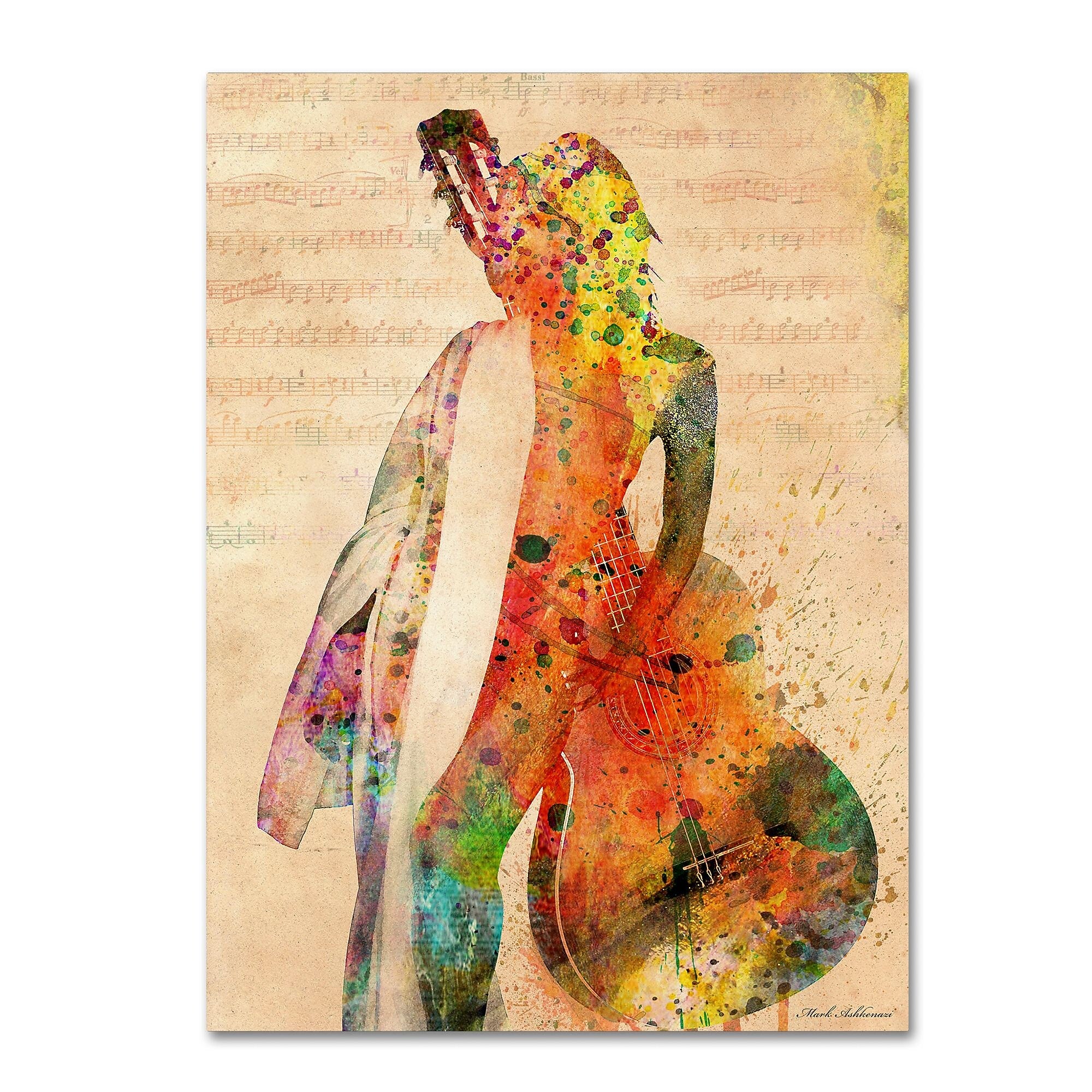 Trademark Fine Art ''Gracias a la Vida Que Me Ha Dado Tanto'' by Mark Ashkenazi 35" x 47" Canvas Art (ALI1016-C3547GG)