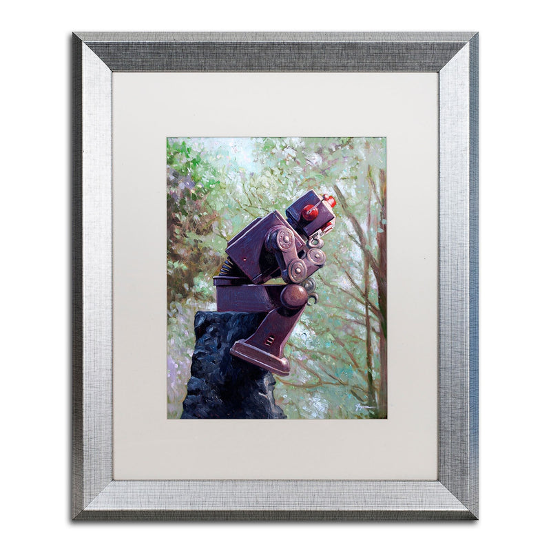 Trademark Fine Art ''The Collator'' by Eric Joyner 16" x 20" White Matted Silver Frame (ALI1024-S1620MF)