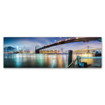 Trademark Fine Art ''Brooklyn Bridge Panorama'' by Moises Levy 6" x 19" Canvas Art (ALI1055-C619GG)
