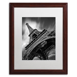 Trademark Fine Art ''Eiffel Tower Study II'' by Moises Levy 16" x 20" White Matted Wood Frame (ALI1056-W1620MF)