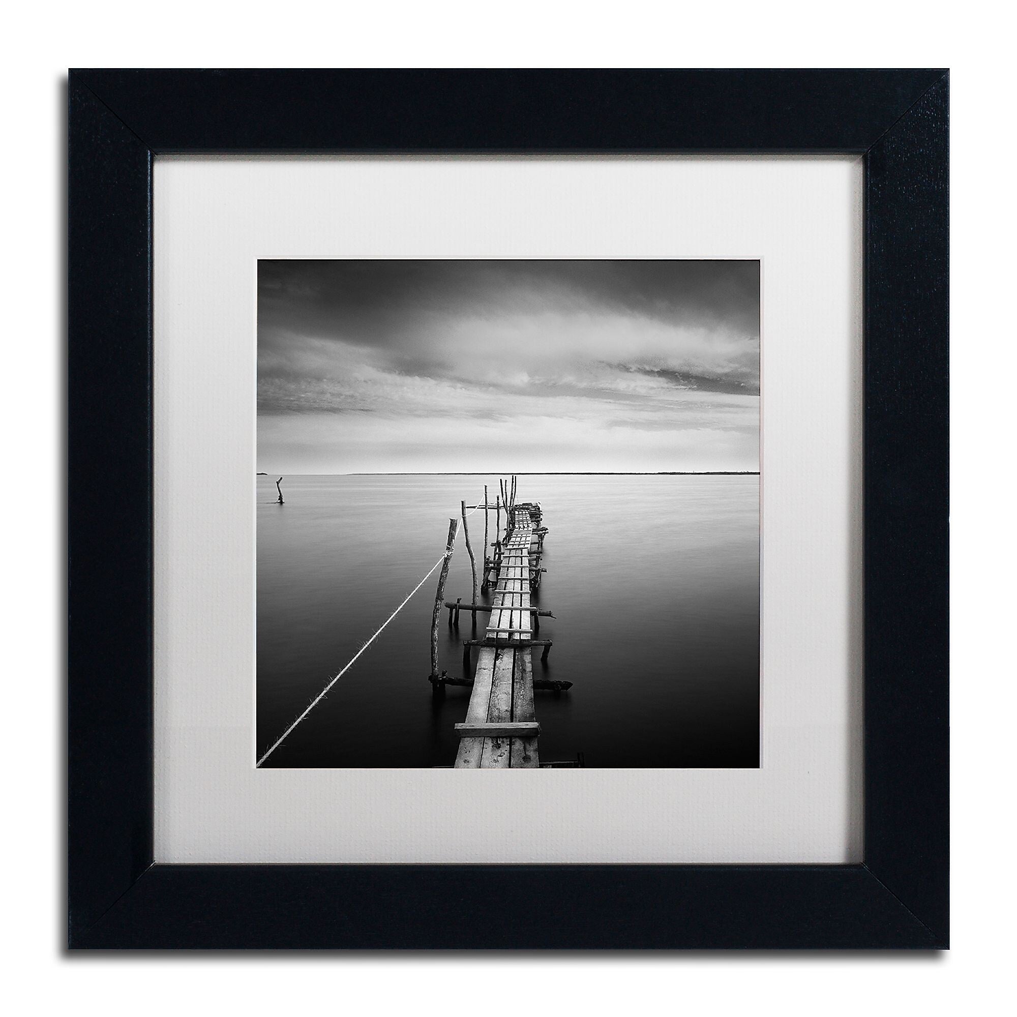 Trademark Fine Art ''Direction'' by Moises Levy 11" x 11" White Matted Black Frame (ALI1058-B1111MF)