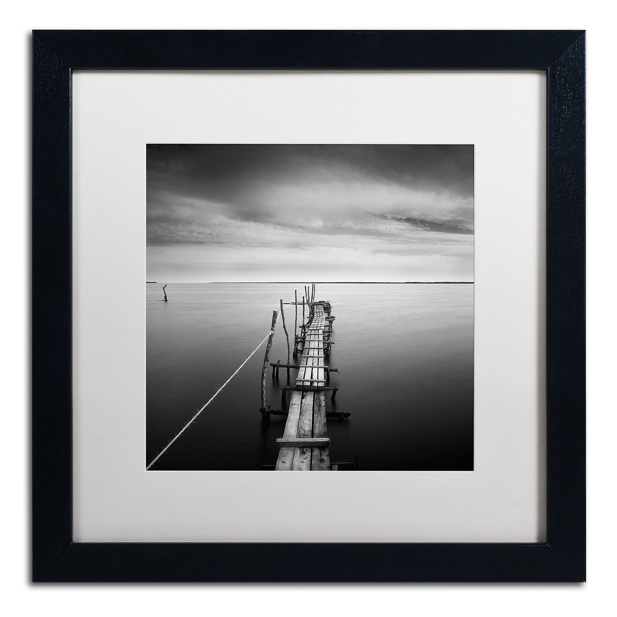 Trademark Fine Art ''Direction'' by Moises Levy 16" x 16" White Matted Black Frame (ALI1058-B1616MF)