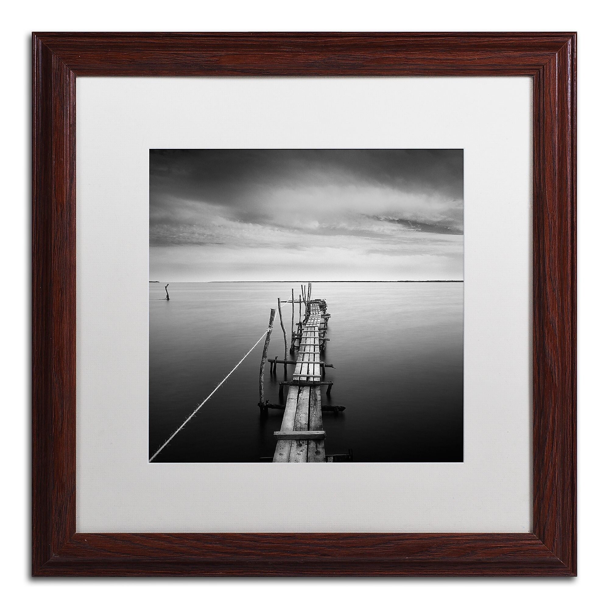 Trademark Fine Art ''Direction'' by Moises Levy 16" x 16" White Matted Wood Frame (ALI1058-W1616MF)