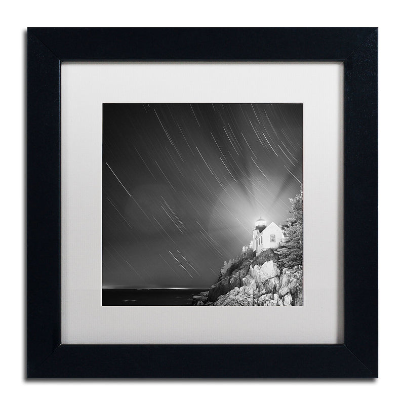 Trademark Fine Art ''Bass Harbor Sky'' by Moises Levy 11" x 11" White Matted Black Frame (ALI1064-B1111MF)