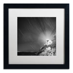 Trademark Fine Art ''Bass Harbor Sky'' by Moises Levy 16" x 16" White Matted Black Frame (ALI1064-B1616MF)