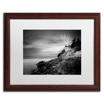 Trademark Fine Art ''Bass Harbor Lighthouse'' by Moises Levy 16" x 20" White Matted Wood Frame (ALI1065-W1620MF)