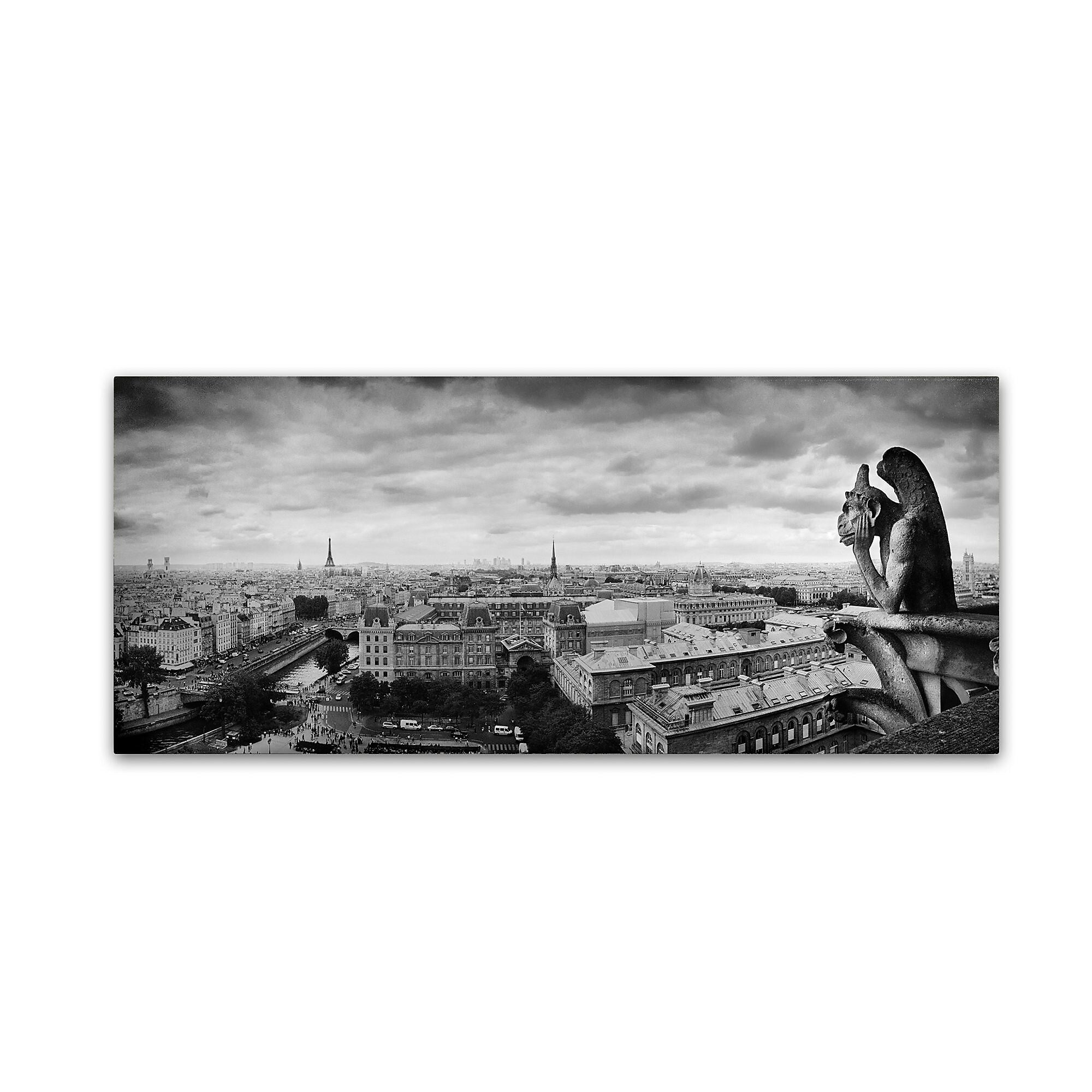 Trademark Fine Art ''Boring in Paris'' by Moises Levy 10" x 24" Canvas Art (ALI1068-C1024GG)