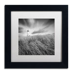 Trademark Fine Art ''Yaquina Lighthouse III'' by Moises Levy 11" x 11" White Matted Black Frame (ALI1070-B1111MF)
