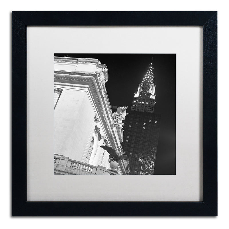 Trademark Fine Art ''New York 003'' by Moises Levy 16" x 16" White Matted Black Frame (ALI1071-B1616MF)