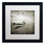 Trademark Fine Art ''Cello Sophia'' by Moises Levy 16" x 16" White Matted Black Frame (ALI1073-B1616MF)