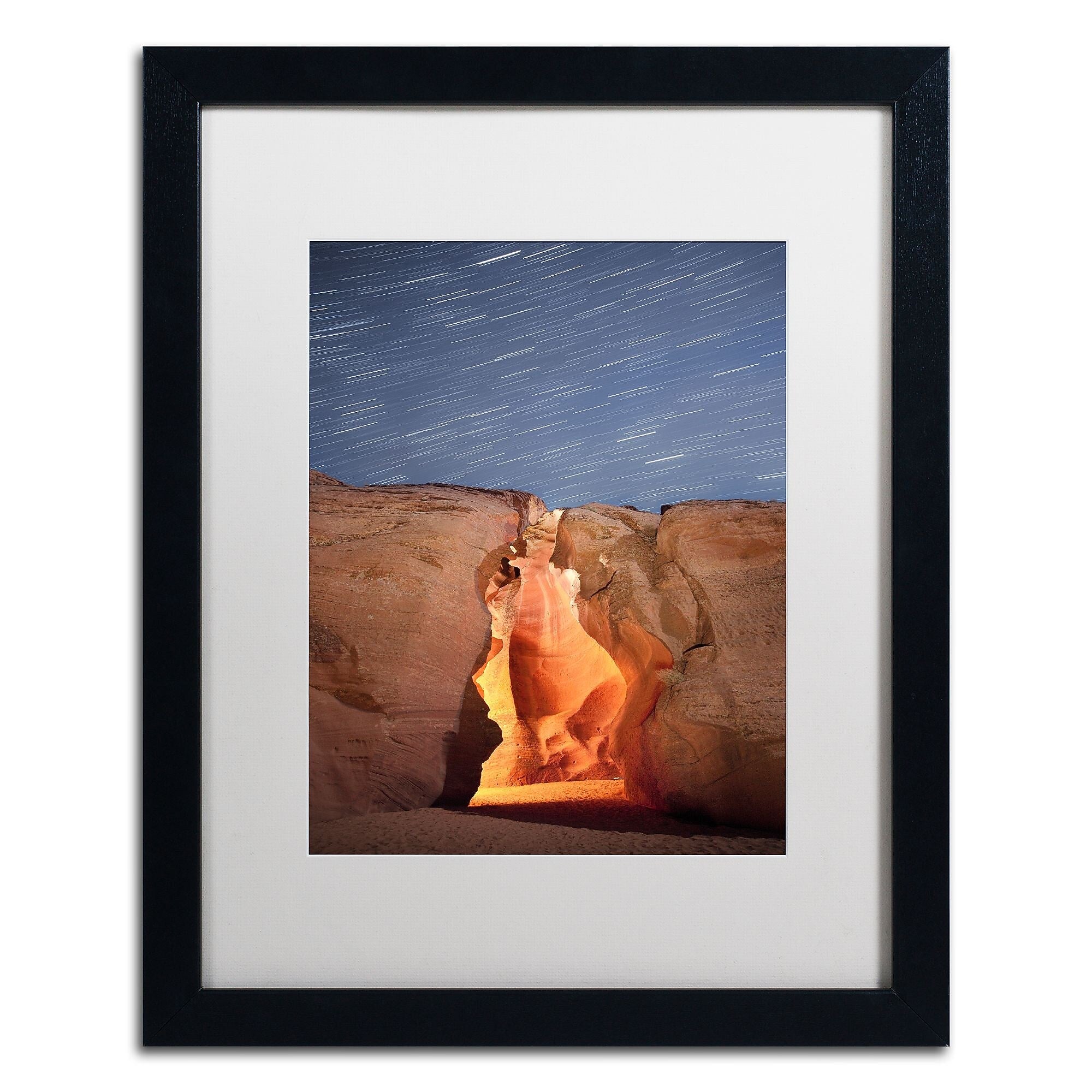 Trademark Fine Art ''Flame'' by Moises Levy 16" x 20" White Matted Black Frame (ALI1076-B1620MF)